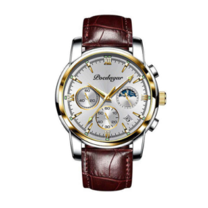 Poedagar Luxury Luminous Leather Quartz Wrist Watch