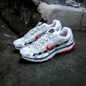 Nike P-6000 White & Varsity Red Sneakers